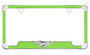 Green Carbon Fiber Vinyl License Plate Frame w/3D Running Pony