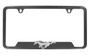 Hydrographic Carbon Fiber License Plate Frame w/3D Running Pony