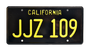 License Plate BULLITT JJZ 109 CA Black/Yellow