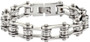 Bracelet - Timing Chain w/Crystals - All Silver - Slim