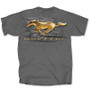 Gold Running Horse Mustang T-Shirt