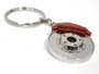 Key Chain - Spinning Brake Rotor in Red