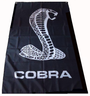 Flag - SVT Mustang Cobra Logo on Black