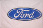 Flag - Ford Blue Oval on White