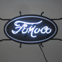 Neon Sign - Ford FoMoCo Junior With Backing 22"