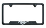 3D Running Pony License Plate Frame w/Simulated Carbon Fiber Black