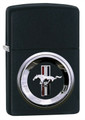 ZIPPO - Ford Mustang Gas Cap Black Matte Flag Lighter