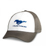 Mustang Running Horse White & Grey Hat