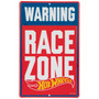 Hot Wheels RACE ZONE Embossed Tin Sign