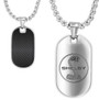 Necklace - Shelby Oval Carbon Fiber Dog Tag