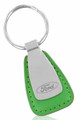 Ford Green Leather Teardrop Key Chain