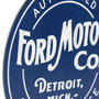 Ford Motor Co Service Round Embossed Tin Sign