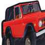 Ford Red Bronco Die-Cut Metal Sign