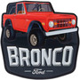 Ford Red Bronco Die-Cut Metal Sign