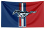 Flag - Red & Blue Mustang Tri-Bar