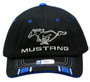 Mustang Double Stripe Running Horse Black Hat