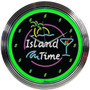 Neon Clock - Island Time 15"  8ITIME