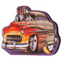Rohan Day Flames Hot Rod Embossed Tin Magnet Rohan Day Flames Hot Rod Embossed Tin Magnet