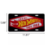 Hot Wheels Embossed Metal License Plate