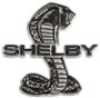  Shelby 3D Emblem Sticker- Black & Chrome 2"