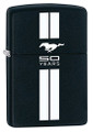 Mustang 50 YEARS Black w/ White Stripes ZIPPO Lighter