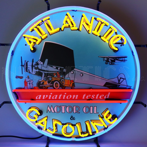 Neon Sign - Atlantic Gasoline w/ Backing 5GSATL - StangStuff