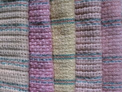 set of Dye-Lishus® cotton lace scarves dyed with natural dyes