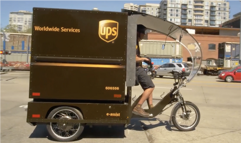 UPS is now using E-Bikes to drop off deliveries