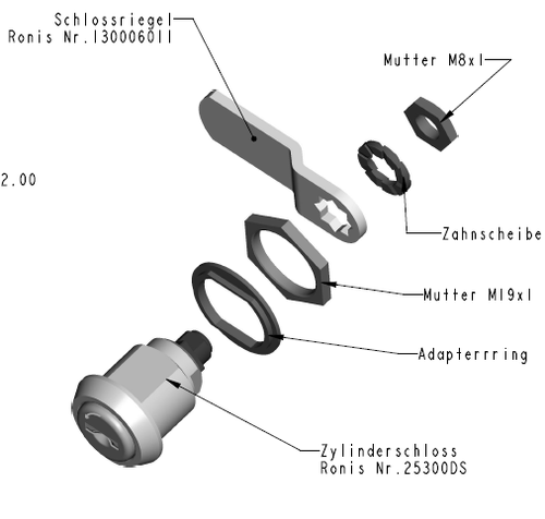 Schlossbaugruppe Ronis KPL. F