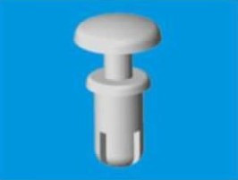 TREIBSTIFT O5,KLEMMLÄNGE 7,5MM KOPF O9MM, PA6, WEISS / DRIVE PIN O5, CLAMP LENGTH 7.5MM HEAD O9MM, PA6, WHITE