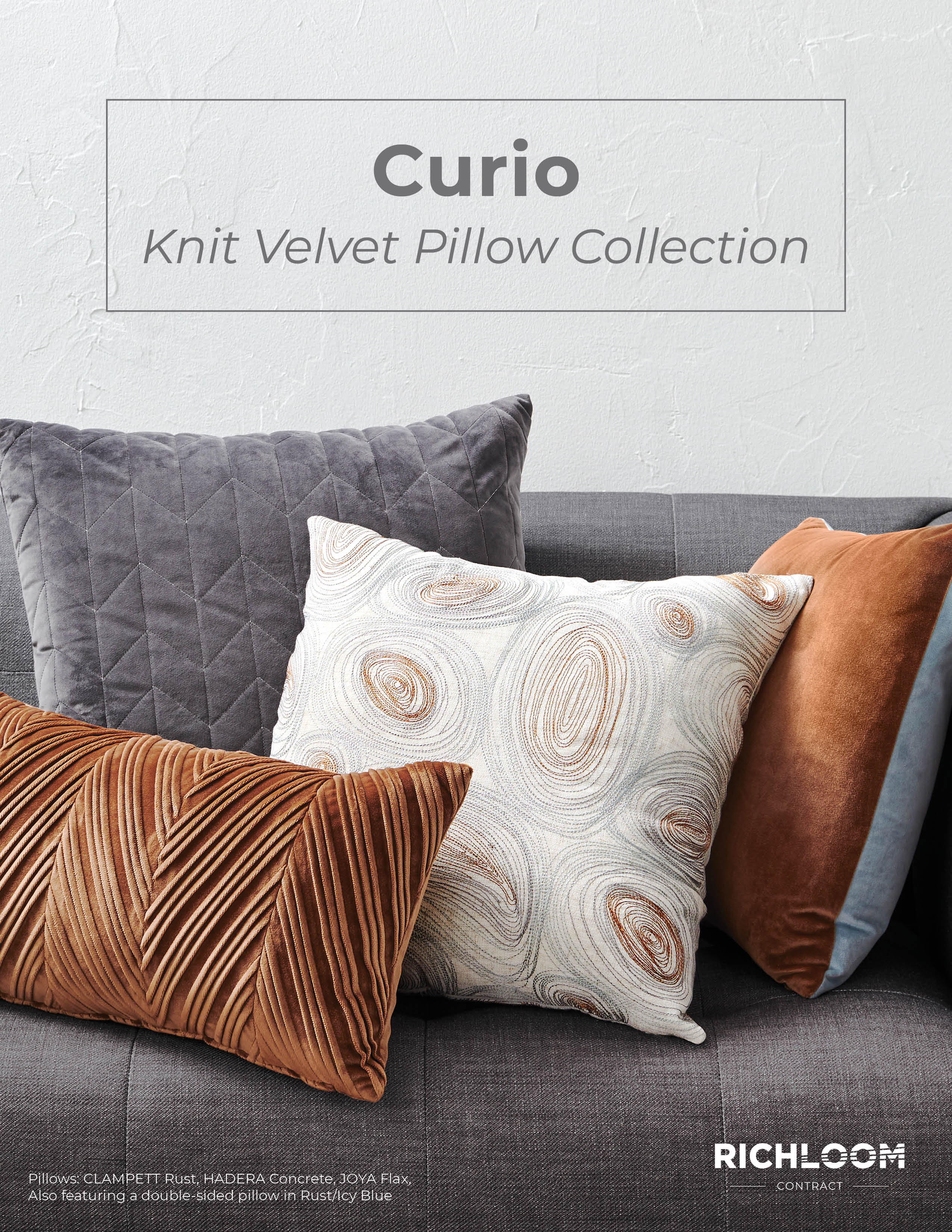 Curio Knit Velvet Pillows