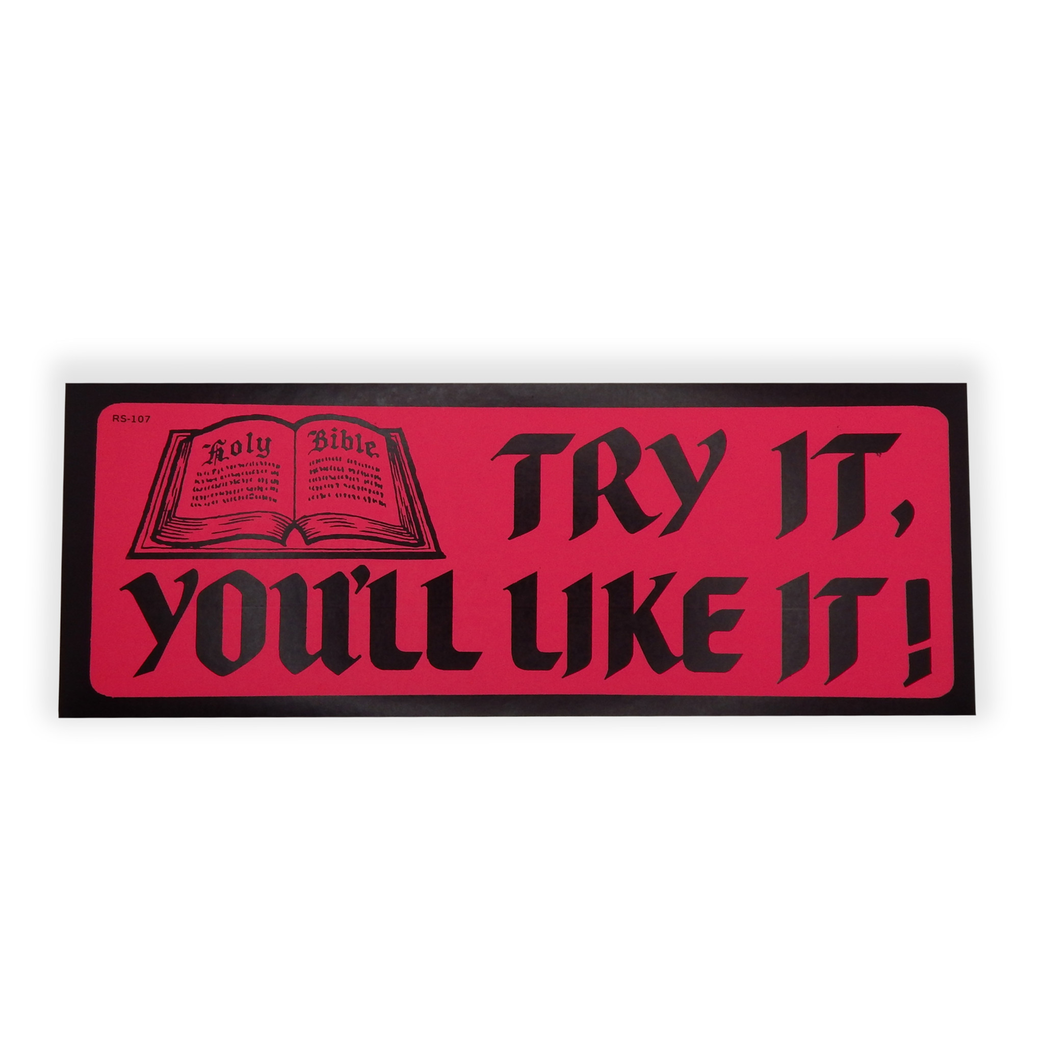 Try God! Vintage Bumper Sticker