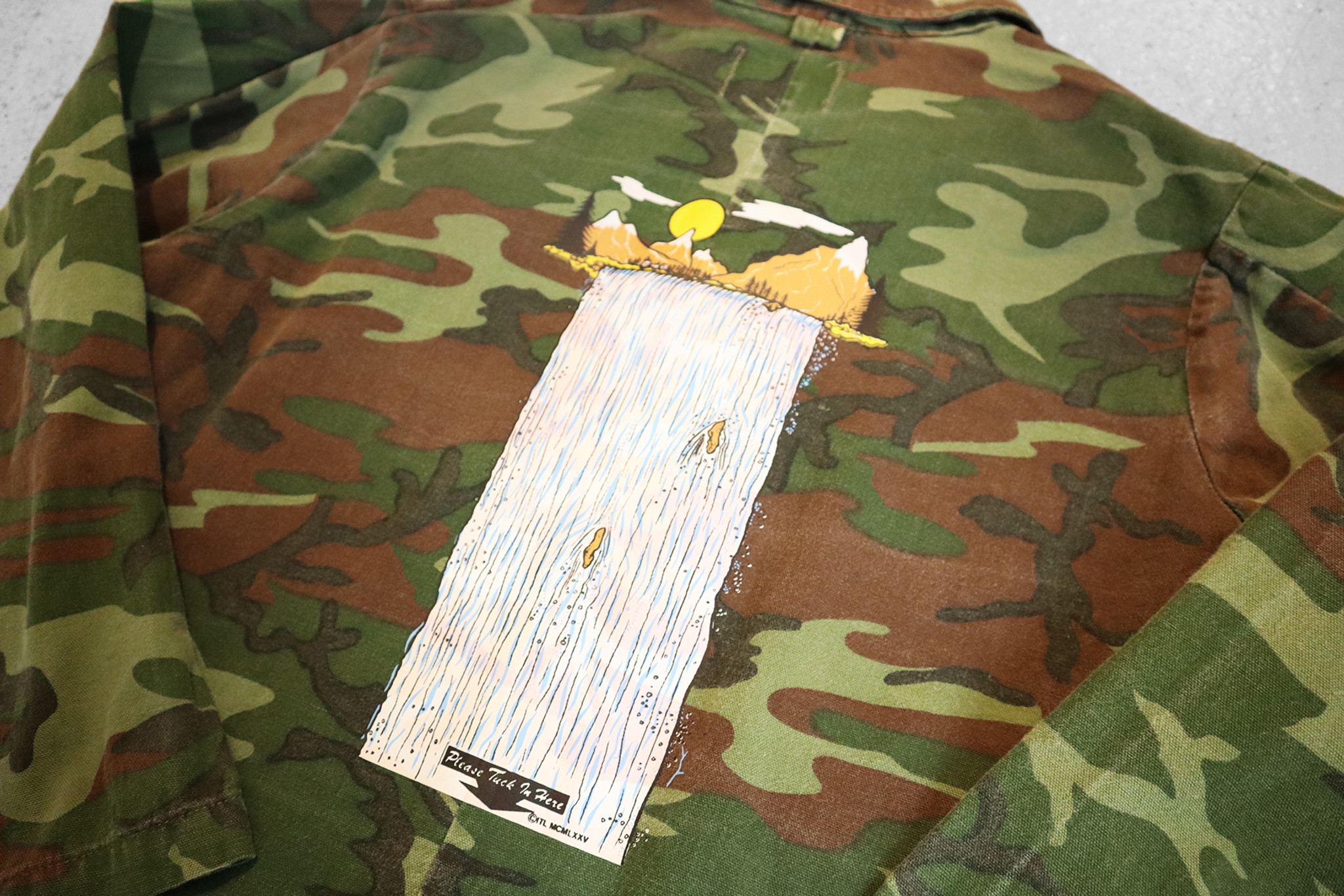Vintage One Off Aesthetics Camo Button Up