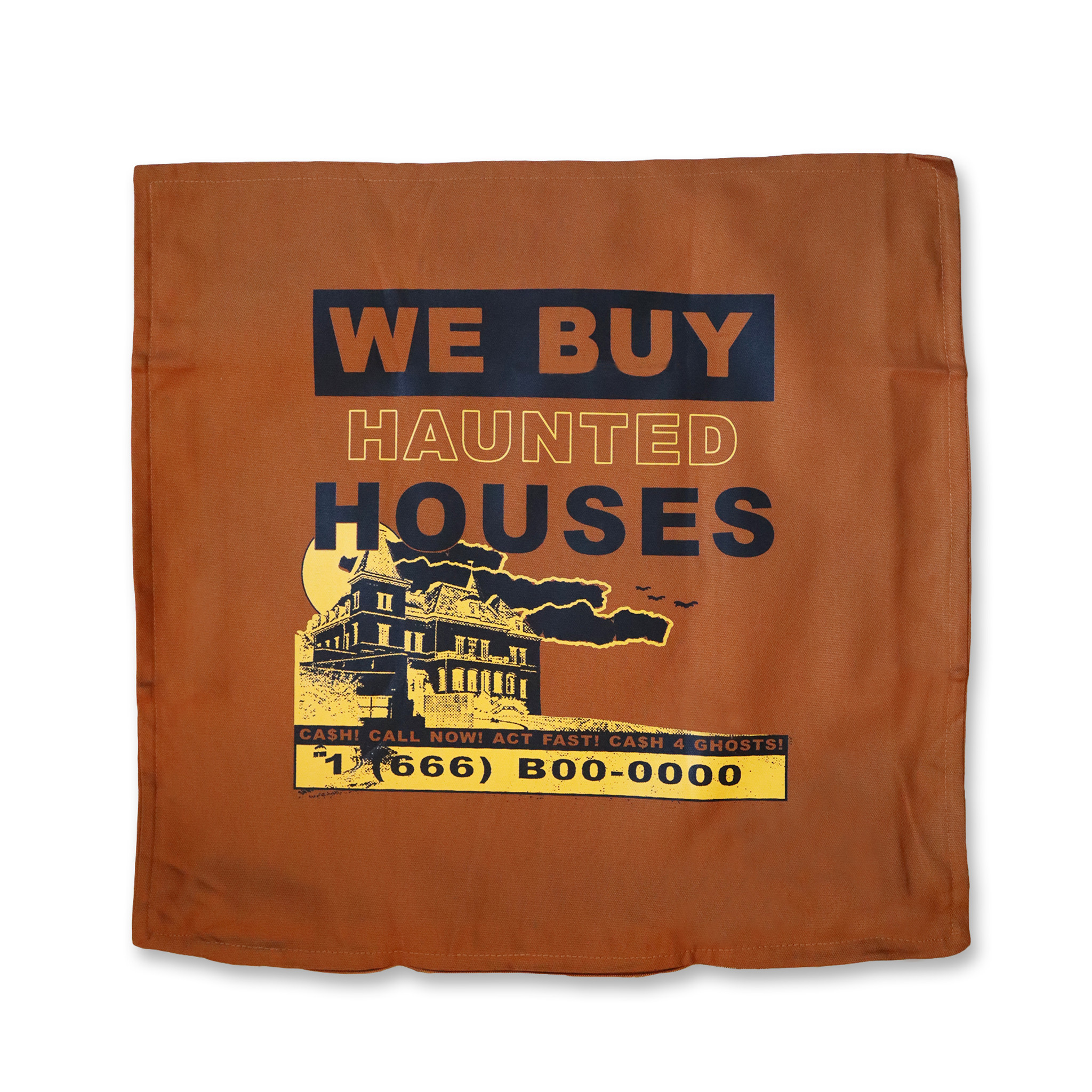 Welcome Haunted House Halloween Throw Pillow, 14x20