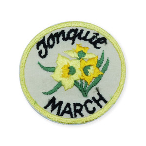 Vintage March Flowers Patch