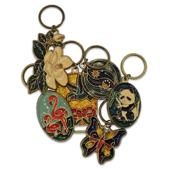 Enamel Metal  Vintage Keychains