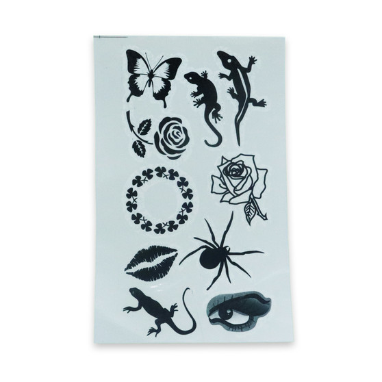 Vintage Graphic Temporary Tattoo Sheet
