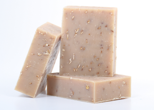 Not only does this soap contain oatmeal, milk and honey, but also the heavily requested fragrance inspired by this combination.

Oatmeal Milk and Honey (Goat Milk) OAP Style

Ingredients: Saponified Oils (Olive Oil, Organic Palm Oil**, Organic Coconut Oil*, Organic Shea Butter*), Goat Milk, Fragrance, Oatmeal, Honey. **Fair Trade, Sustainable-Palm Done Right, *Fair Trade