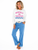 MENTALLY ON VACATION WHITE 100% COTTON FLEECE CREW
