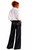 DRAPEY SILK  BLACK BLACK TROUSER