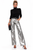ALUMINUM FAUX LEATHER SLOUCHY TROUSER