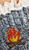 CHARCOAL FIRE AND LACE BOOT SOCK