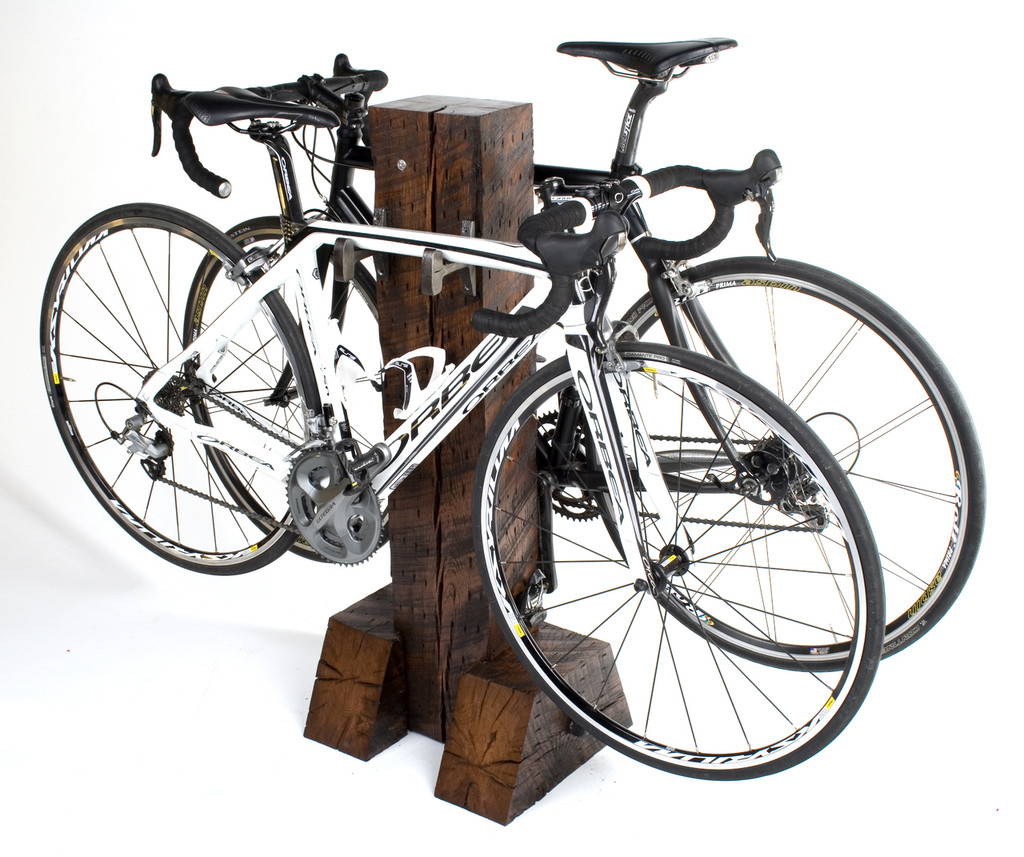 timber bike rack