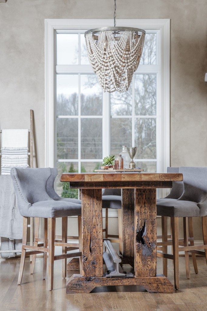 Trestle Dining Table - Bartop Height