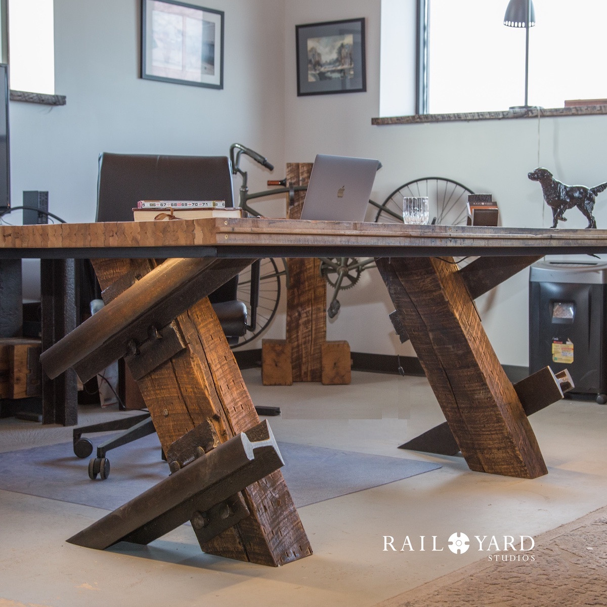 Industrial Cantilever Style Executive Desk