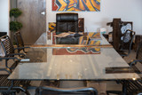 Urban rustic designer interior office conference table 