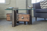 opulent timber and steel sofa table for luxury urban living