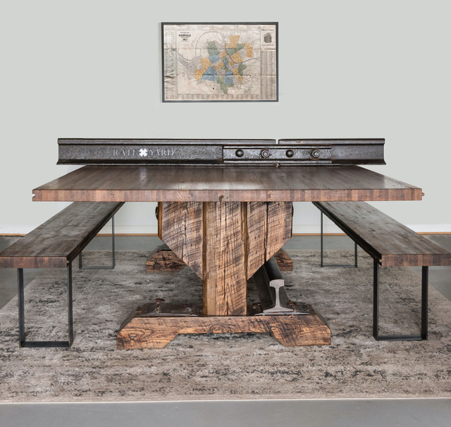 Heavy Steel and Wood Executive Board Room Conference Table