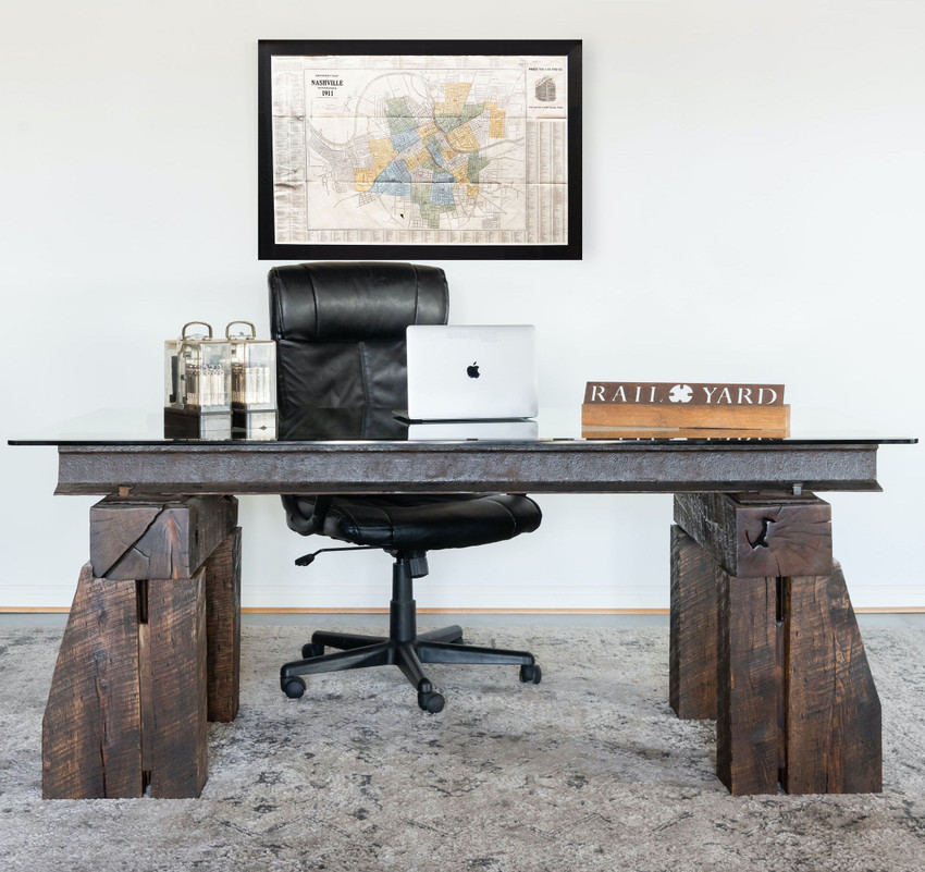 Mountain Living artisan interior decor heavy desk