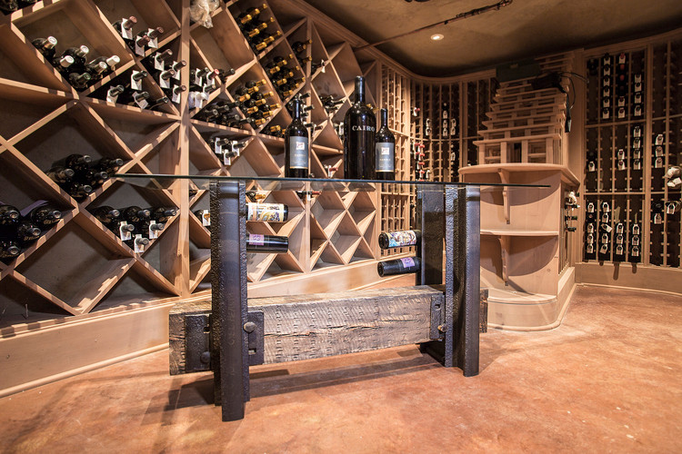 Combination Wine Rack & Tasting Table for Wine Enthusiasts